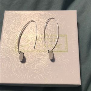 Silver drop earrings